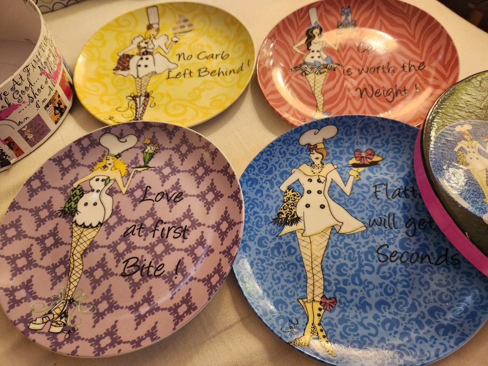 Set Of Dessert Plates Funny