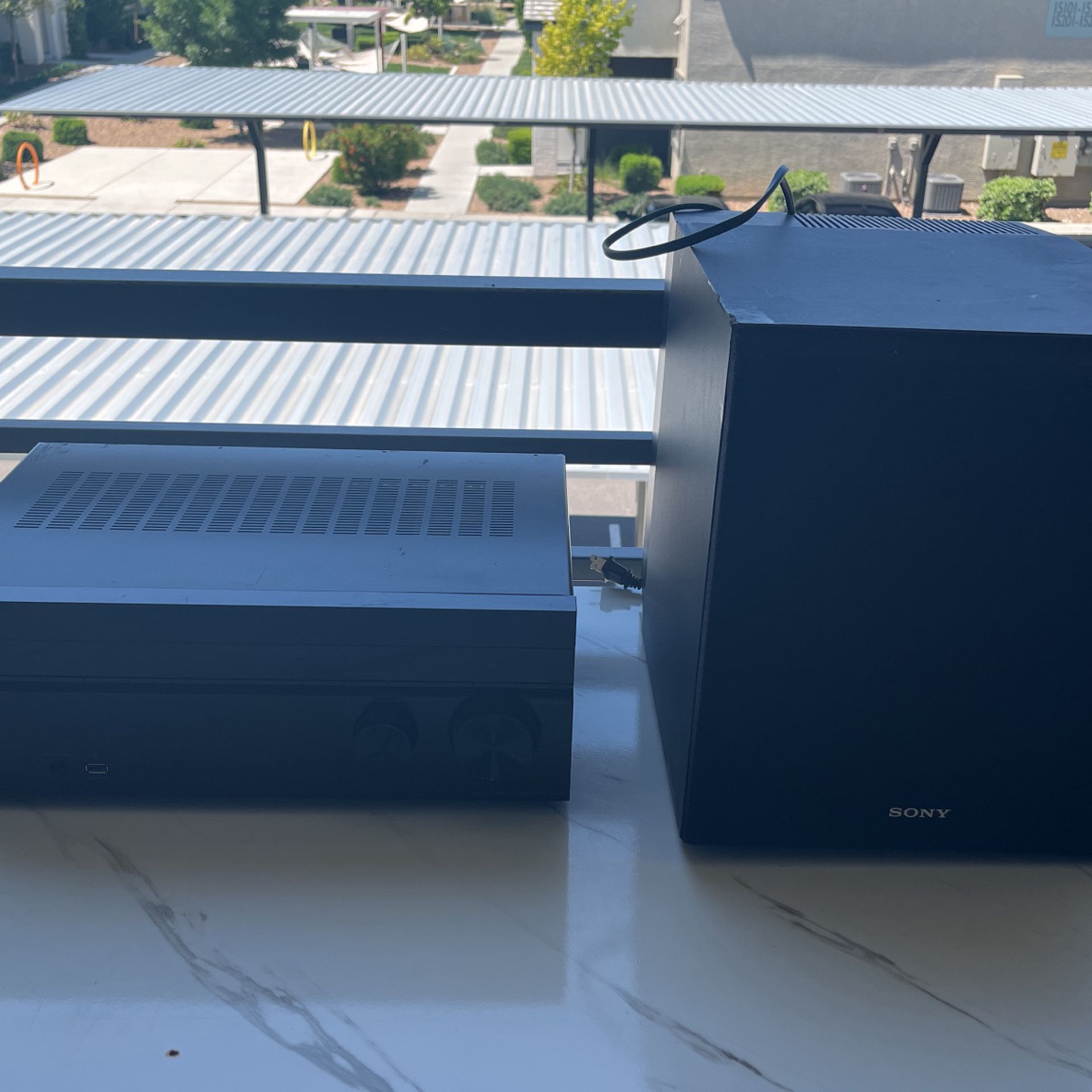 Sony Receiver And Subwoofer And Speakers