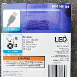 16.4 ft RGB COLOR CHANGING USB POWERED INTEGRATED LED Strip Light