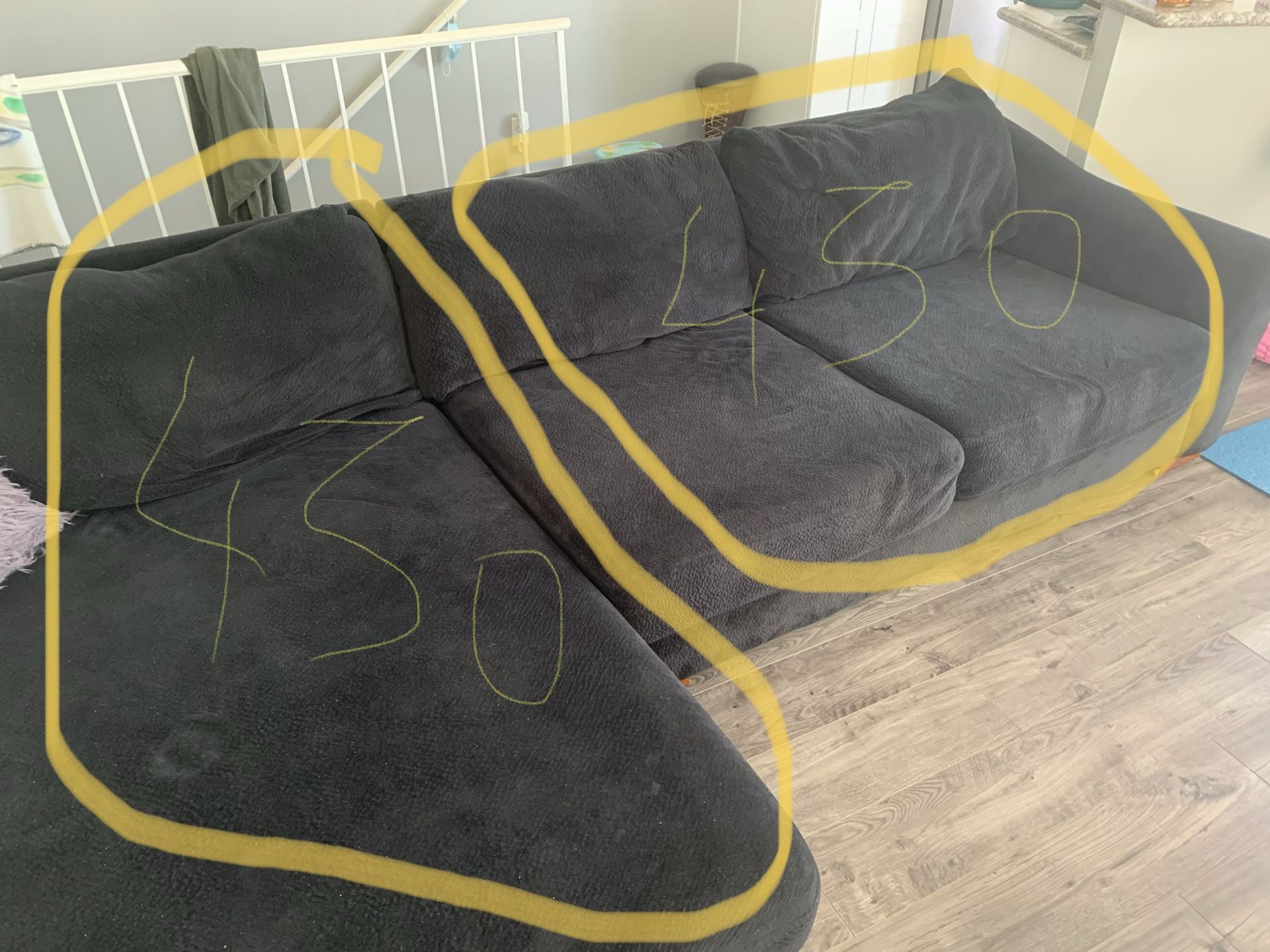 Couch Sectional 450$ each good as bed