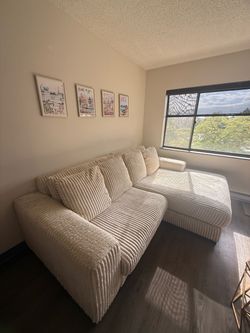 Ashley Furniture Lindyn 2-Piece Modular Sofa w/ Chaise – $350