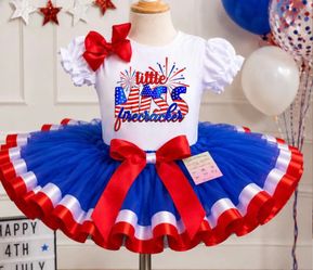 Little miss firecracker tutu and onesie