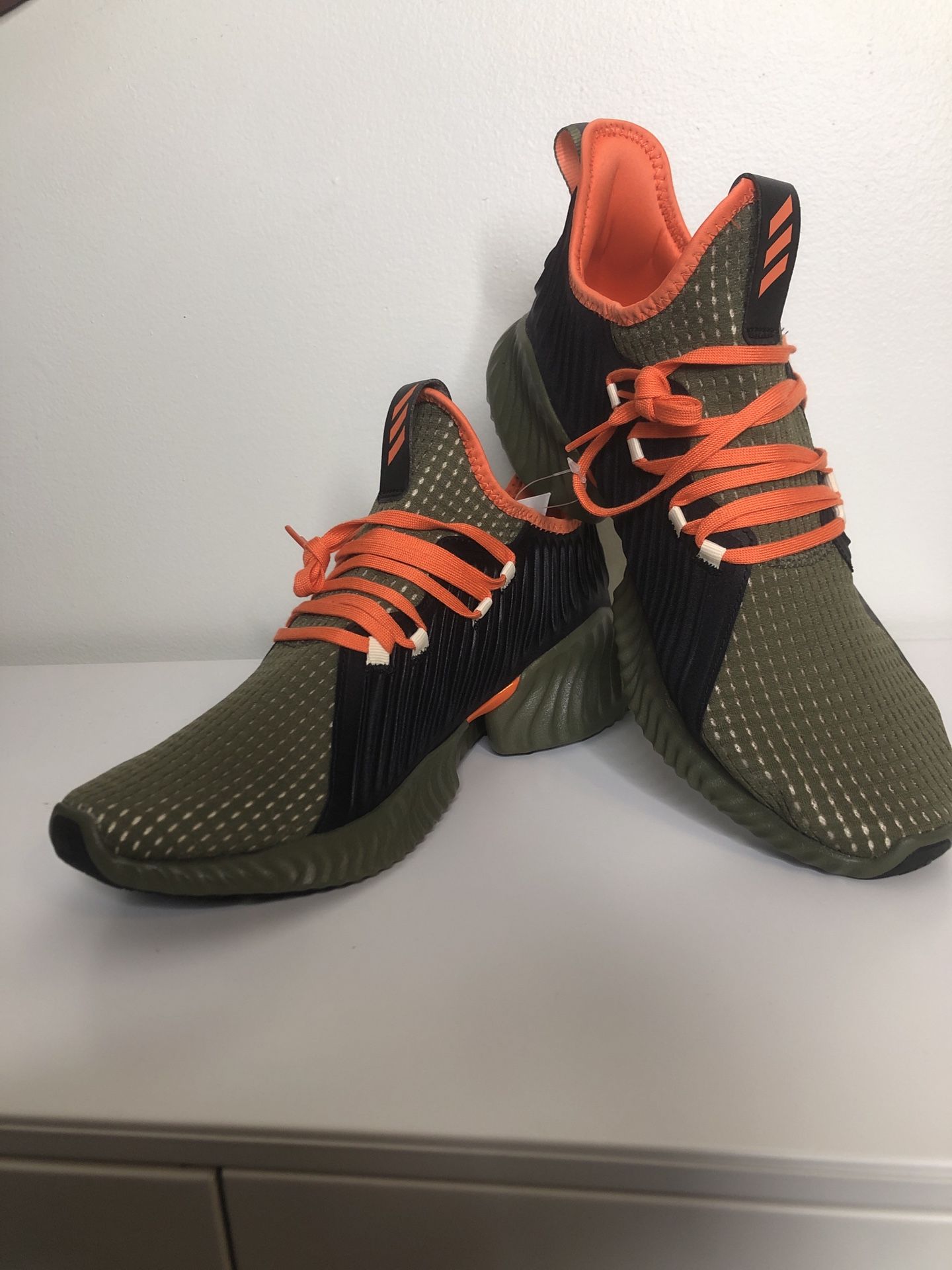 Adidas Alphabounce Instinct Olive Green/Team Orange/Core Black Mens Size US-11.5