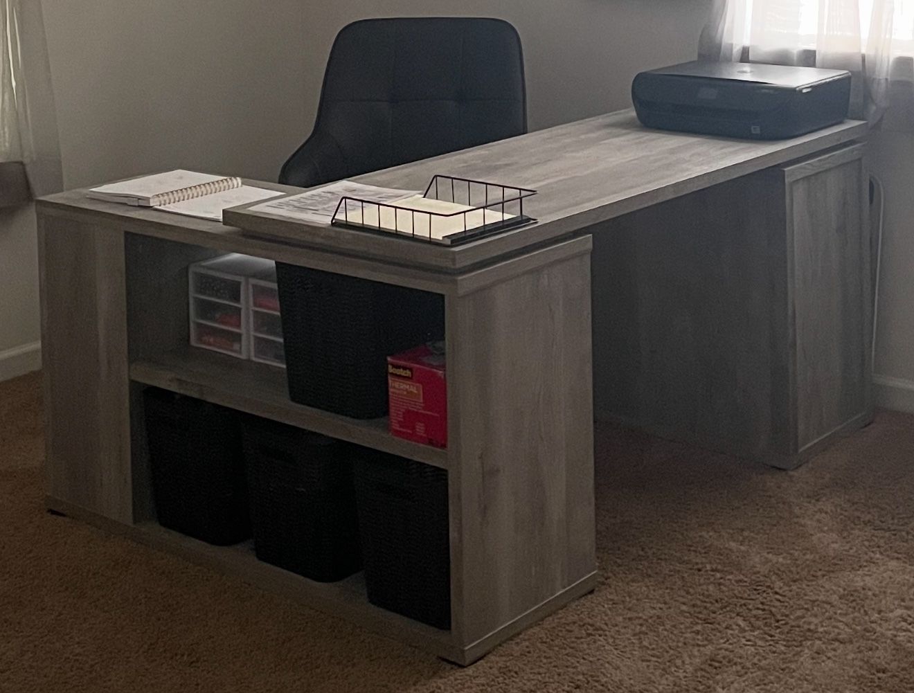 L shaped desk