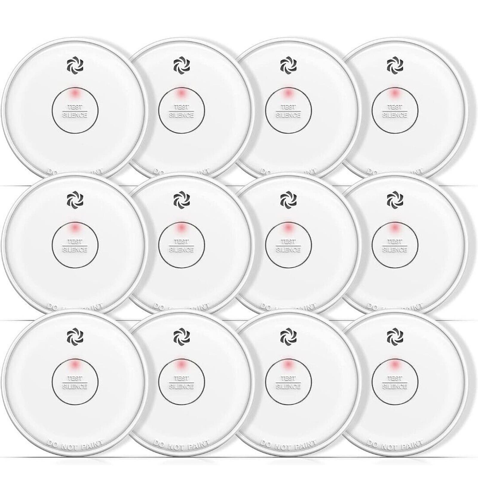 Putogesafe Photoelectric Smoke Alarm 12pack ZA206 Fire Detector Bedroom Home