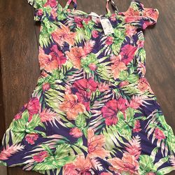 NWT Girls Size 10/12 Romper , Hawaiian Print 