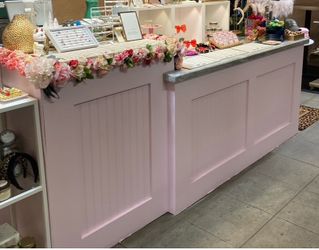 Marble Top Wood Kiosk