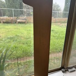 Decorative wooden number "1" wall hanging block