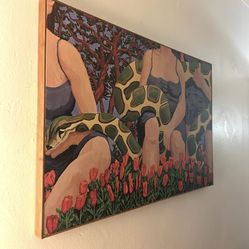 Local Artist Canvas Redwood Frames Print 