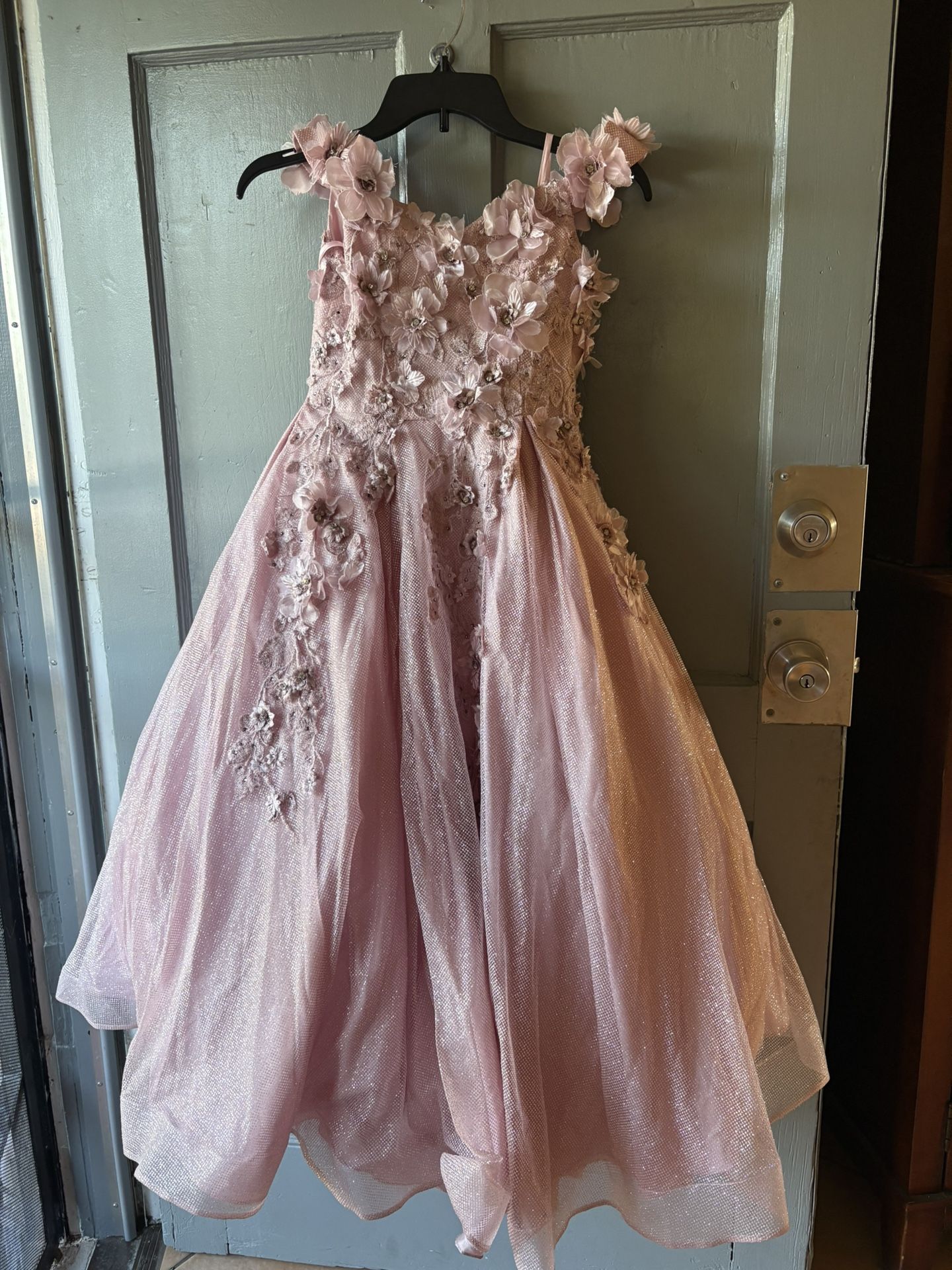 Girls Flower Girls Dress Blush Color