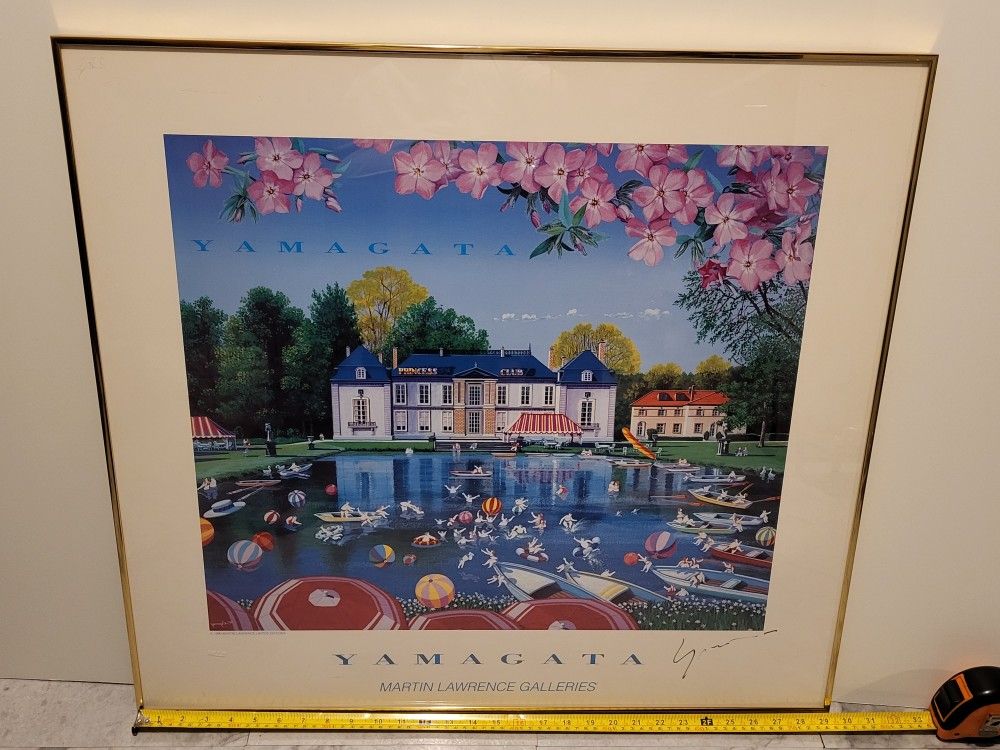 Serigraph Marti Lawrence Autographed Hiro Yamagata Summer pond Princess Club Limited Edition 1995