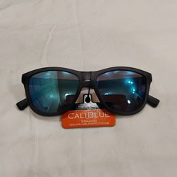 NEW Foster Grant CaliBlue CLASSIC-Style SUNGLASSES in Blue Opaque Black/ Dark Gray