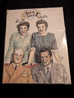 I Love Lucy Sink And Pen Drawing..One Of A Kind