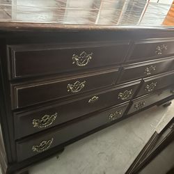 Solid Wood Vintage Dresser & Cabinet – Made in USA - $400