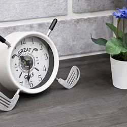 Quartz Golf Club Desk Clock – Perfect/Dad/office/ Man Cave! 🏌️‍♂️