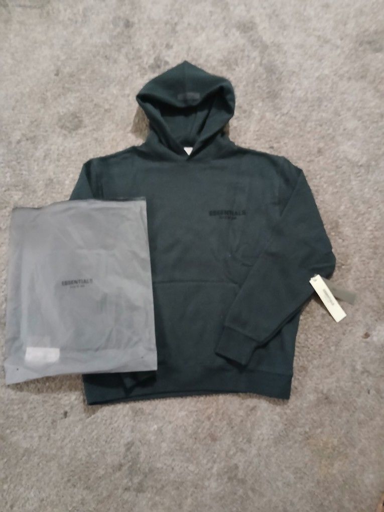 Black Essentials Hoodie Size Small