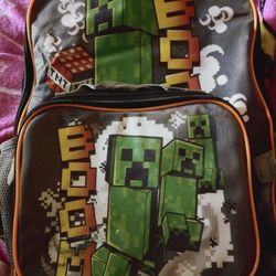 Minecraft Backpack  W/ Lunchbag
