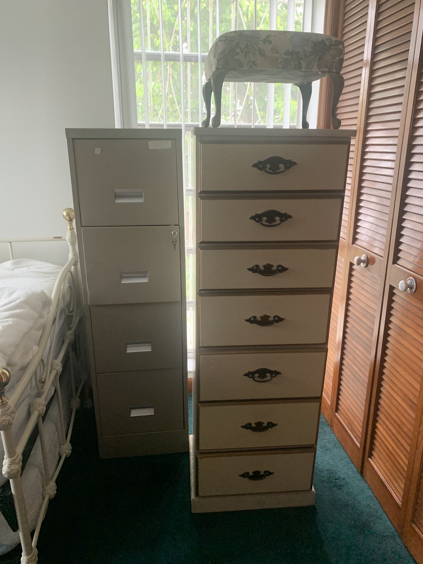 Cabinet, Dresser And Stool