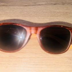 Brown Translucent Frame Sunglasses with Dark Lenses
