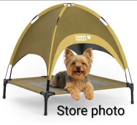 Elevated dog/cat bed with canopy - new