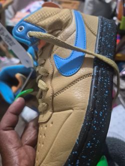 Nike High-Top Sneakers Tan and Blue