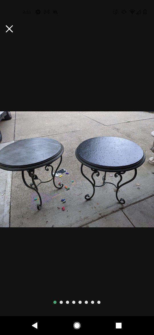 2 Heavy Metal ARHAUS Furniture Tables