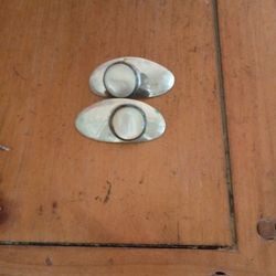 Silver Earrings With Abalone 