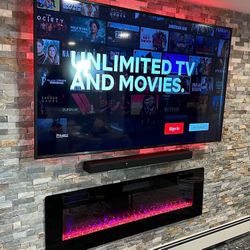 Tv Mounts Sounds Bars LED Lights And Floating Shelves 