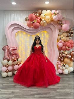 Quinceñera red dress