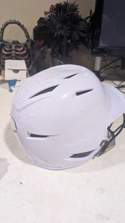 White batting helmet