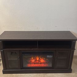 Audio Video TV Stand w Electric Fireplace