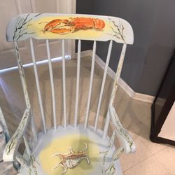 Rocking Chair And Side Table - Nautical 