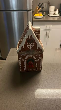 Ginger Bread House Cookie Jar - North Pole Trading Co
