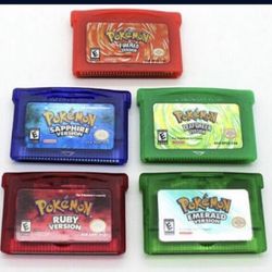 All 5 Pokemon Games Firered Emeral saphhihr Ruby 