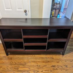 Dark Brown TV Stand/ Book Shelf