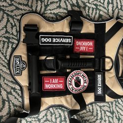 Medium Tan Service Dog Vest