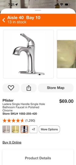 Pfister Ladera Single Handle Bathroom Faucet Polished Chrome