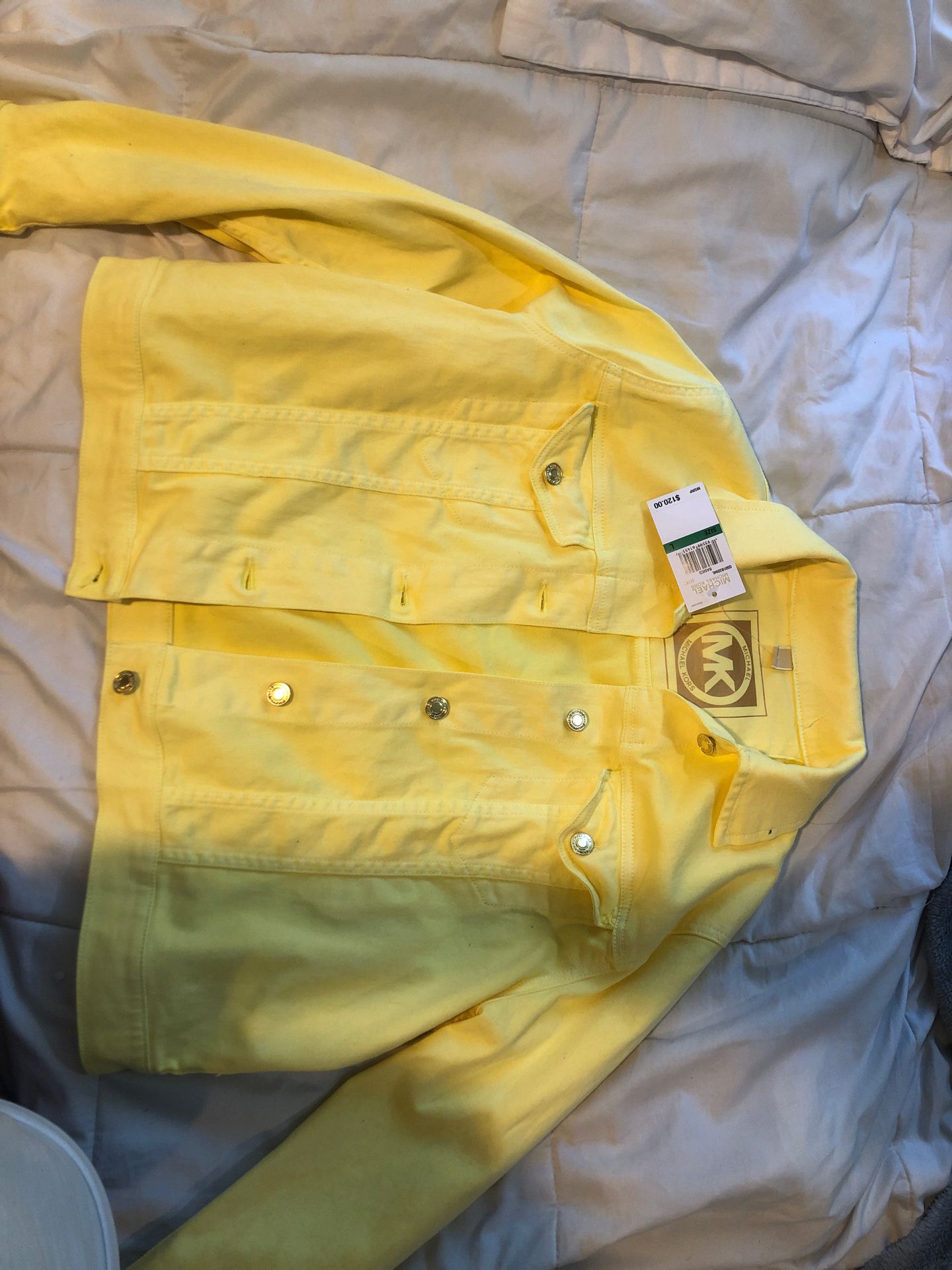 Brand new Michael Kors yellow jean jacket