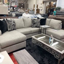 $36 Down Payment Ashley Double Chaise Sectional Sofa Total Price 