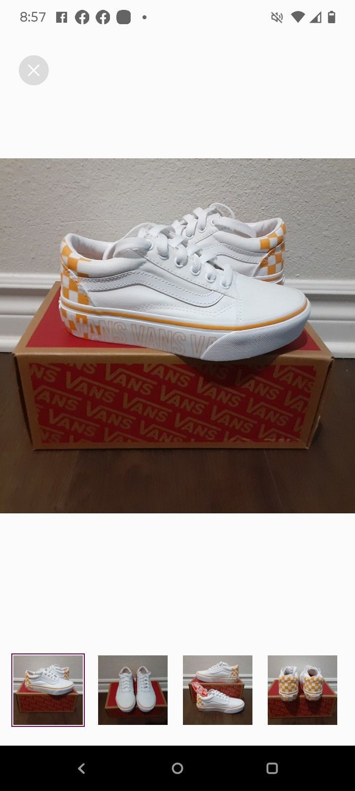 Vans Kids Size 2 Youth