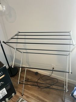 Folding clothes drying rack, freestanding
