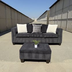 Beautiful 3 Seat Couch With Ottoman 