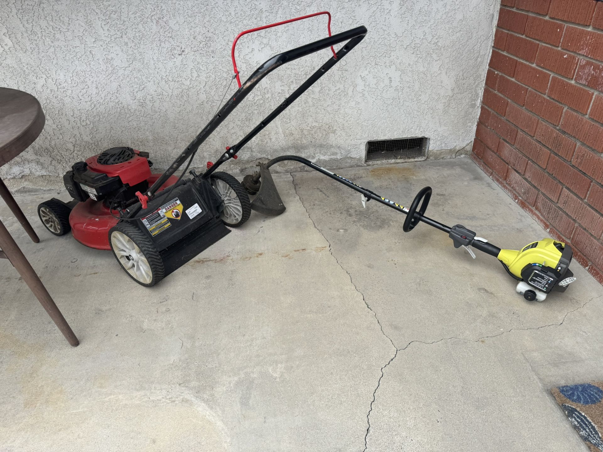 Troy bilt TB110 Lawn Mower & Ryobi Weed Wacker Combo Package Deal