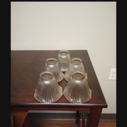 5 Vintage Carnival Amber Beaded Lamp Shades Globes For Chandeliers