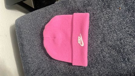 Pink nike beanie
