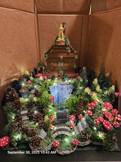Tinkerbell Fairy House  With lites