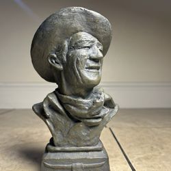 VINTAGE 1979 John Wayne "The Duke" American Hero Bust Sculpture by Billy Burns