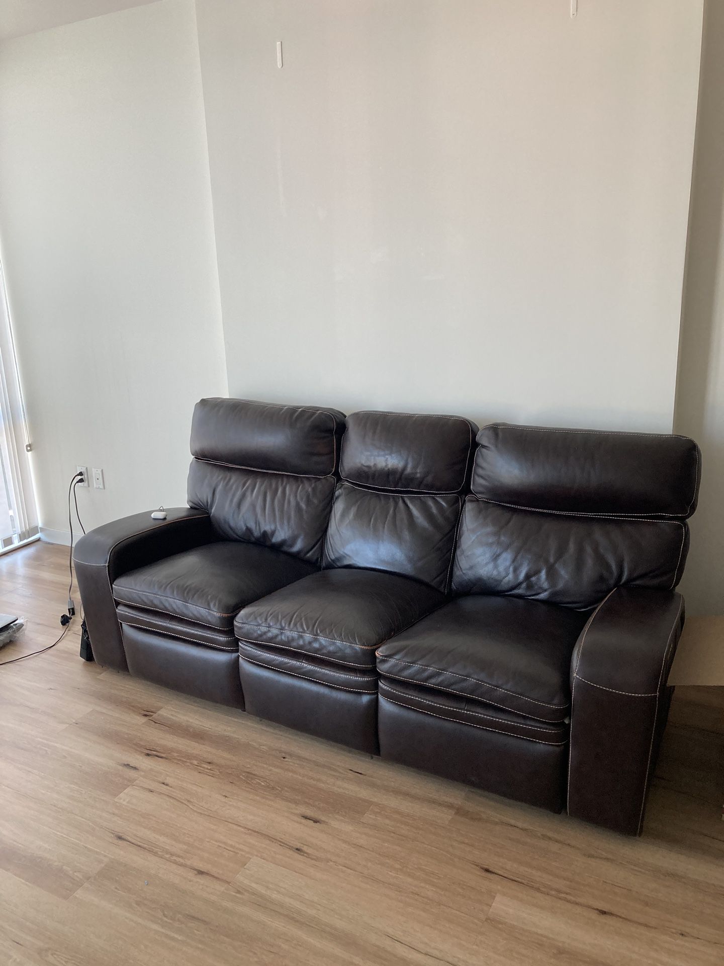 Leather Couch, Reclining 