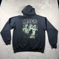 Vintage Misfits Hoodie The Shocking Return Men’s Large Black Pullover Y2K #2628