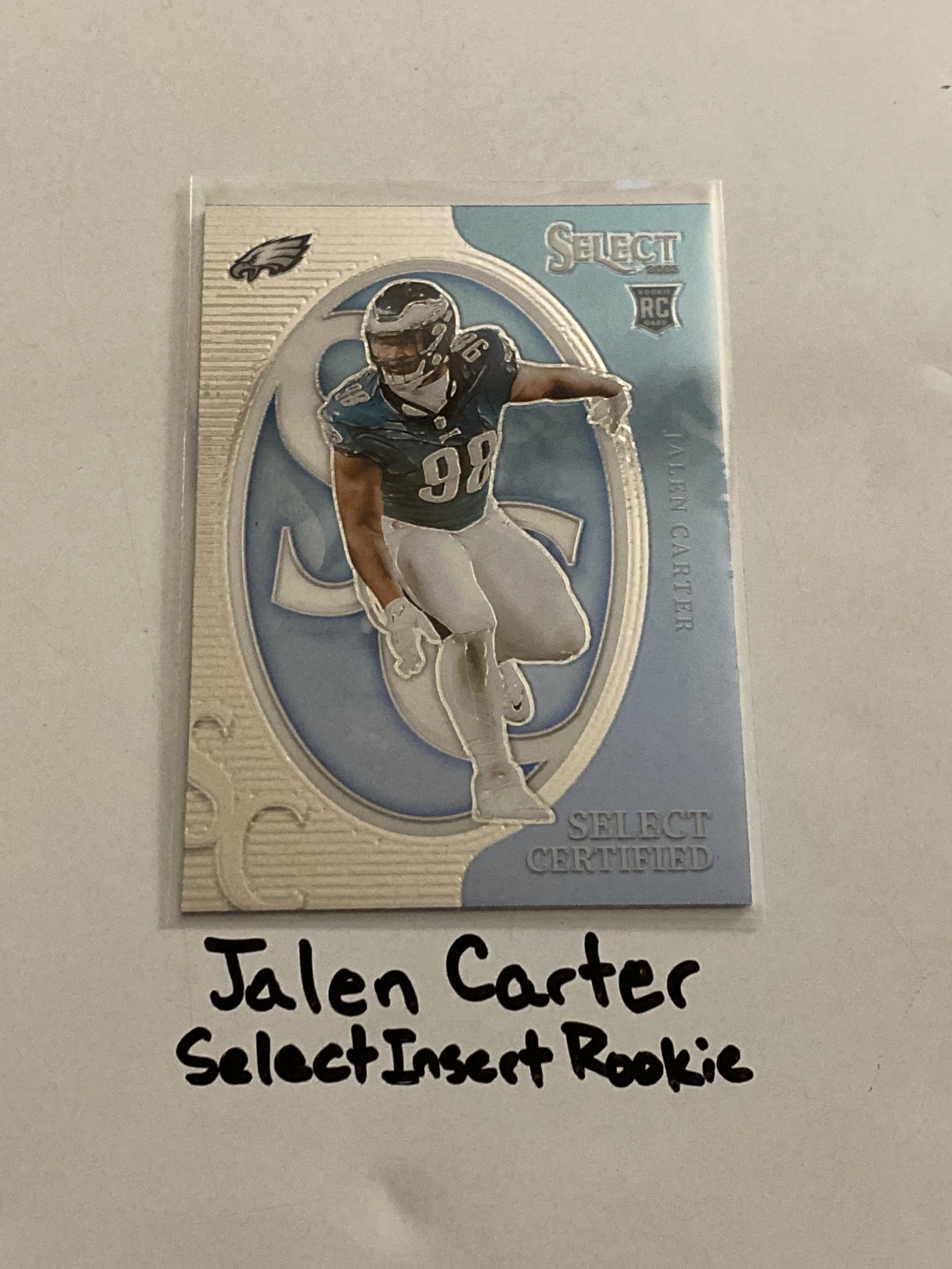 Jalen Carter Philadelphia Eagles DT Select Short Print Insert Rookie Card.